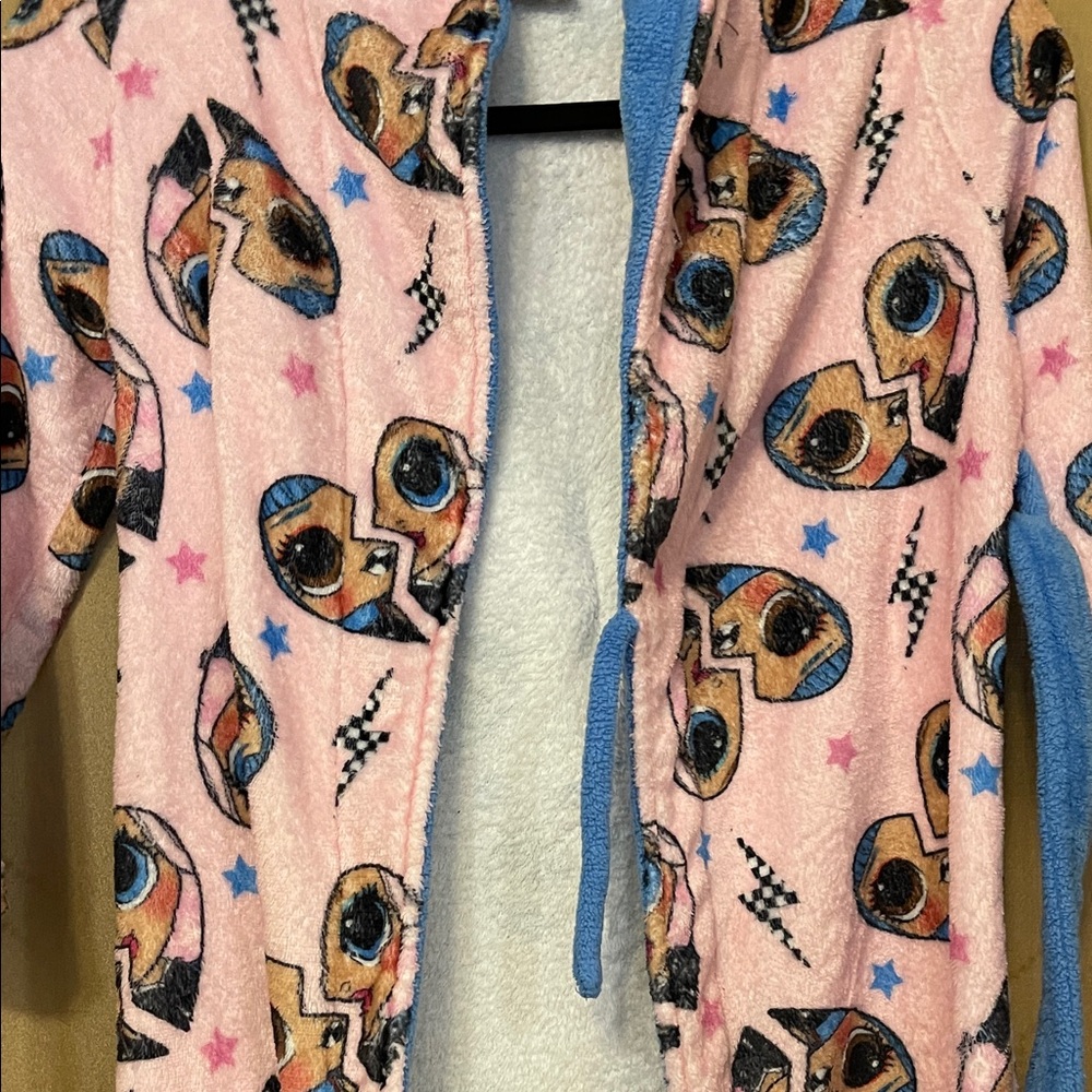 Pink and Blue Cartoon Character Robe - Picture 3 of 7